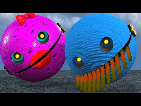 Pacman vs Monsters Compilation | Pacman  & Droid Pacman vs Biped Robot Monster -#asmr