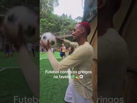 ⚽Football vs. Gringos in the Favela 🇧🇷💫 #football #favela #brasil #futebol #vidigal #Vitinhorocinha