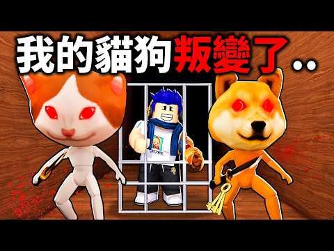 貓狗不想再當寵物了！人類從此被關進籠子裡😭我可以逃出來嗎?!【Roblox Zooo - 有感筆電】