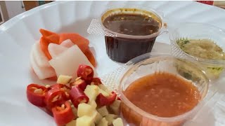 ข้าวมันไก่ที่เครื่องเคียงเยอะ /ข้าวมันไก่สิงคโปร์ 