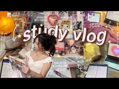 🪩✧˚ half week STUDY VLOG *chaotic* | homework, finals +ipad note-taking (IB, highschool senior) 🖇️🎀