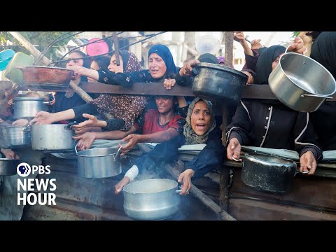 YouTube video thumbnail: Gaza Family Documents Their Desperate Search for Food in a Barren Landscape