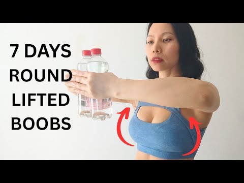 CHEST LIFT, IMPROVE SAGGING IN 7 DAYS, intense workout with 2 water bottles/ light dumbbells