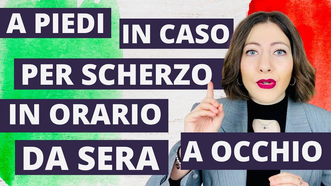 NON usare l'ARTICOLO con queste ESPRESSIONI e LOCUZIONI: omissione dell'articolo in italiano!