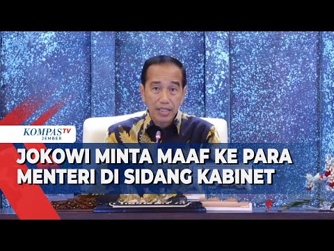 Pernyataan Jokowi saat Minta Maaf ke para Menteri di Sidang Kabinet