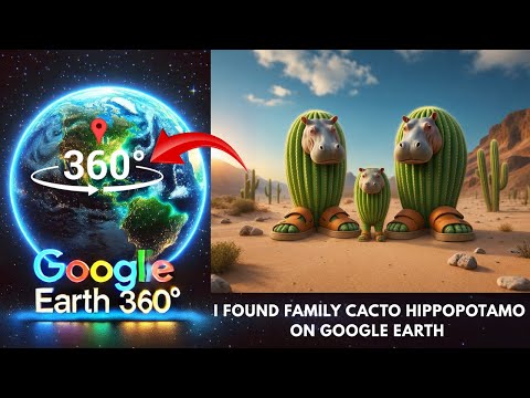 VR 360° - I Found Family Cacto Hippopotamo - Italian brainrot on Google Earth!