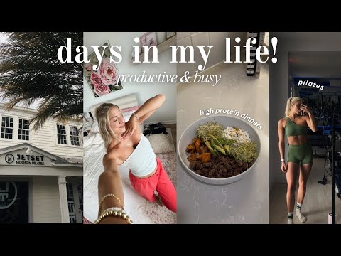 VLOG: productive days, high protein dinner ideas, + abercrombie haul & current makeup faves!