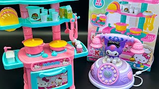 11 minutes Satisfying with Unboxing Cute Hello Kitty Kitchen and Kuromi Telephone ASMR