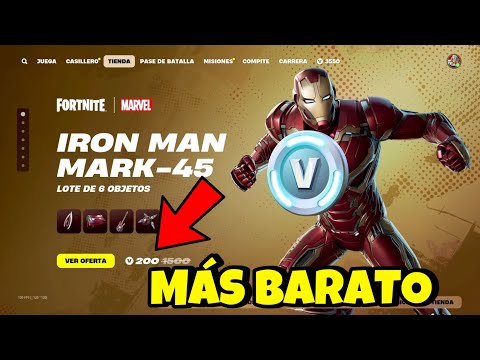 *TRUCO* COMO COMPRAR SKINS MUY BARATAS EN LA TIENDA DE FORTNITE! LOTE DE IRON MAN A 400 PAVOS!