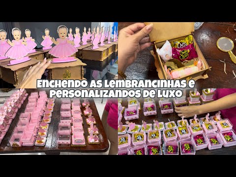 ENCHENDO TODAS LEMBRANCINHAS DE MESA E PERSONALIZANDOS DE LUXO