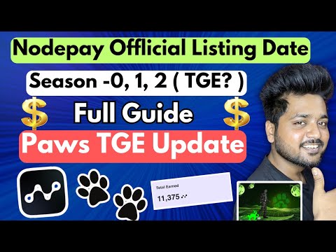 Nodepay Official Listing Date Out 🔥 Season 0,1,2 TGE Update | Nodepay Exchange? | Paws TGE Update