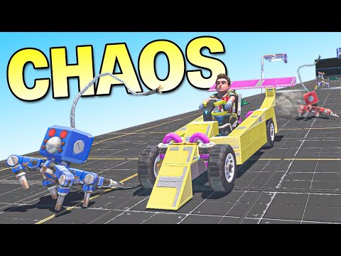Building Vehicles to SURVIVE a BOT INFESTED Downhill Race! (Scrap Mechanic Multiplayer Monday)