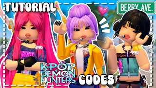 **K-POP DEMON HUNTERS** TUTORIAL + OUTFIT CODES FOR BERRY AVENUE + BROOKHAVEN 🏡RP 🌟💜