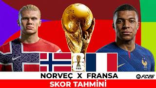 Norveç - Fransa | Dünya Kupası | FC 26 Simülasyonu: Yapay Zeka Skor Tahmini