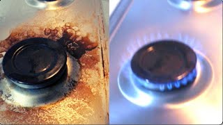 ♥️ الفران معلك بالاوساخ🤢جبتلك الحل لمشكلة ضعف نارعيون البوتغاز/ مع تنظيف البوتغاز وإرجاعه كالجديد