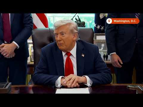 YouTube video thumbnail: 'I'm not a Dictator' Says Trump on Troop Deployment Backlash