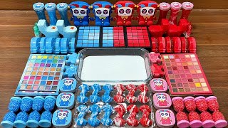 Glossy Slime Showdown: Blue vs Red Clown Chaos #61