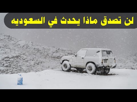 حلم أم حقيقة! جبل اللوز مغطي  بالكامل بالثلوج | ثلوج تبوك السعودية.