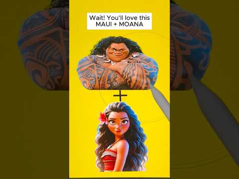 This Combo Is Cursed☠️ Moana + Maui #fanart #Unofficial