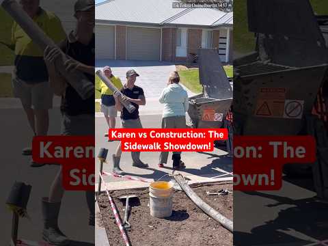 Karen vs Construction Workers: The Sidewalk Showdown #shorts #shortsvideo #karen #crazykaren