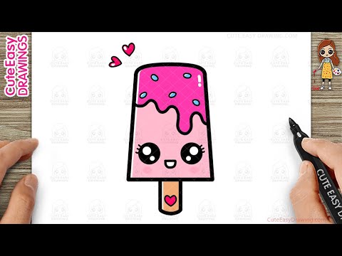 How to Draw a Cute Ice Cream Simple & Easy for Kids