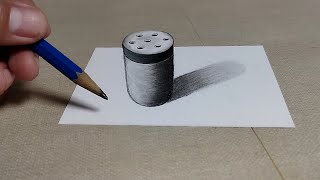 🔥 Dibujo 3D que PARECE SALTAR del papel 🔥 Como dibujar un salero en 3D arte