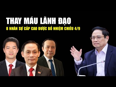 Thay máu lãnh đạo: 8 thứ trưởng và nhân sự quan trọng được bổ nhiệm chiều 4/9