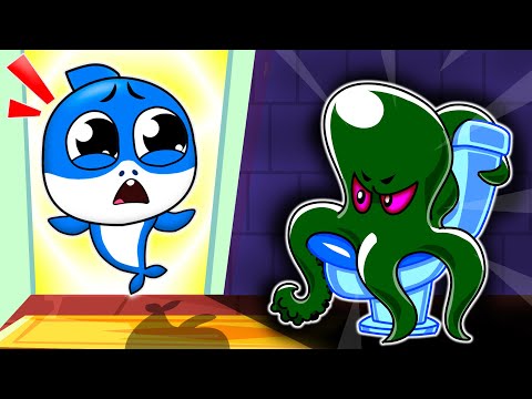 Oh No! Monster Is In The Toilet | Baby Shark Kids Songs And +More