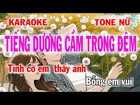 Karaoke Tiếng Dương Cầm Trong Đêm ” Tình Cờ em Thấy Anh ” Tone Nữ (Am)  | Công Minh Organ