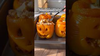 Mentally, I'm in October 🎃🫑✨ #summerween #veganrecipes #vegandinner #mealprep