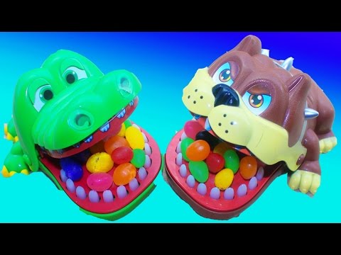 Toy Review Crocodile + Puppy Dog Game With Toys Surprises