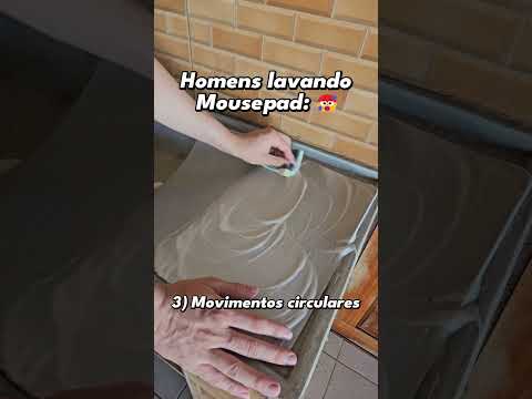 Como homens lavam o mousepad #pcgamer #setupgamer