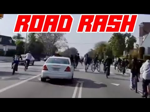 Idiots Take Over Street Are Surprised Someone Almost Runs Them Over