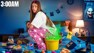 PASE 24 HORAS EN MI CAMA 😱