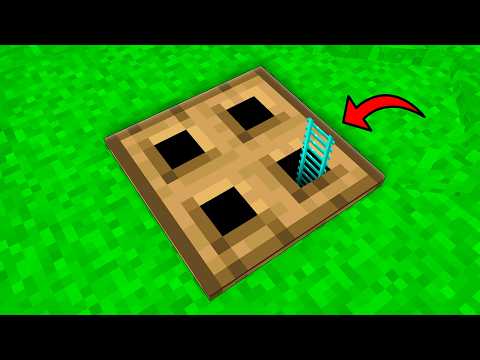 I found a SECRET PASSAGE inside a TRAPDOOR in Minecraft ! What's INSIDE the SECRET TRAPDOOR ? LADDER