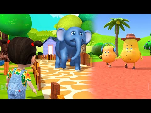 Aloo Kachaloo Beta + Hathi Raja + Billi Mausi Billi Mausi | Hindi Balgeet | Kids Nursery Rhymes