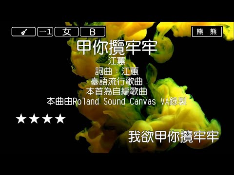 甲你攬牢牢–江蕙(Karaoke伴奏)