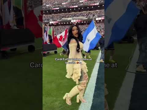 Cardi looking gorgeous as always #cardib #superbowllx #superbowlhalftimeshow #badbunny #eoo