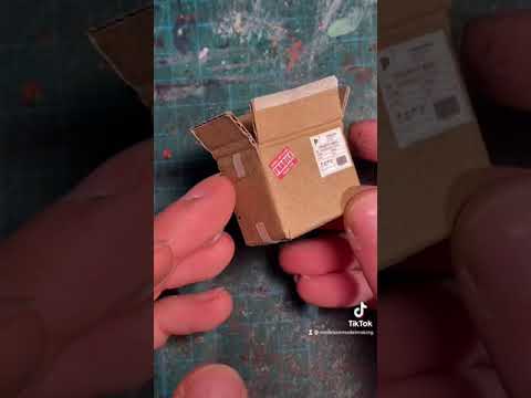 How To Make a Realistic Miniature Cardboard Box!! #shorts #youtubeshorts