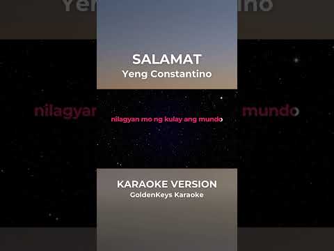 Salamat – Yeng Constantino (Karaoke) #goldenkeyskaraoke #karaoke #opm