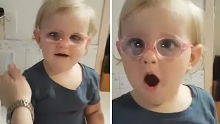 Toddler sees the world clearly for the first time with new glasses