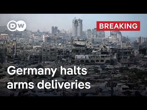 YouTube video thumbnail: Germany Suspends Approval of Weapons Deliveries to Israel for Potential use in Gaza