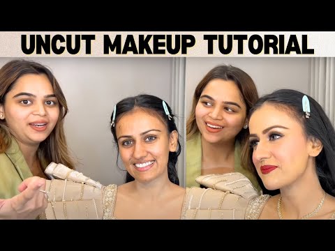 UNCUT ENGAGEMENT Makeup Tutorial | Detailed video on how to do party / engagement / roka makeup