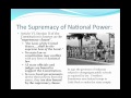 Federalism and National Government Powers
