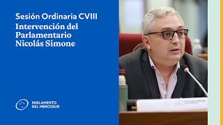 Intervención Parlamentario Nicolás Simone - Declaración de Bolivia