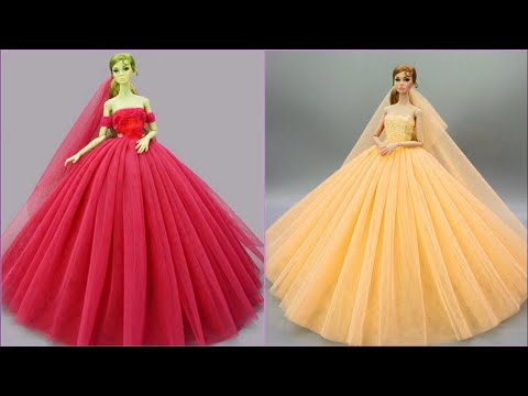 Cómo Hacer Ropa sin coser para Barbies. 👗 Vestidos para Muñecas