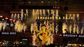 Ramnagar ka Raja Grand Aagman 2025 || Awesome Lights & Fireworks Show || Trishul Youth Ganesh 2025