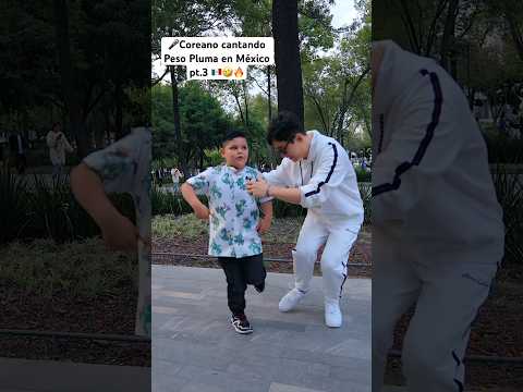 🎤Coreano cantando Peso Pluma en México pt.3 🇲🇽🤣🔥 #pesopluma #cdmx #mexico #shorts