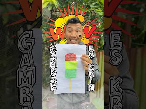 Gambar es krim di tarik jadi beneran 🍦