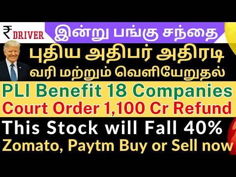 USA President Trump | Tamil share market news | HUL | Vodafone Idea | Paytm | Zomato | OLA ELECTRIC